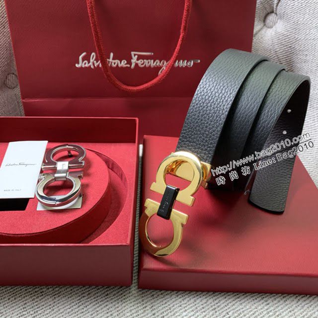 菲拉格慕男女士皮帶 Ferragamo雙扣高端禮盒腰帶  jjp2124